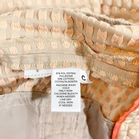 LOFT light beige peach polka dot mid rise khaki chino shorts - Size 6 - Picture 5 of 8